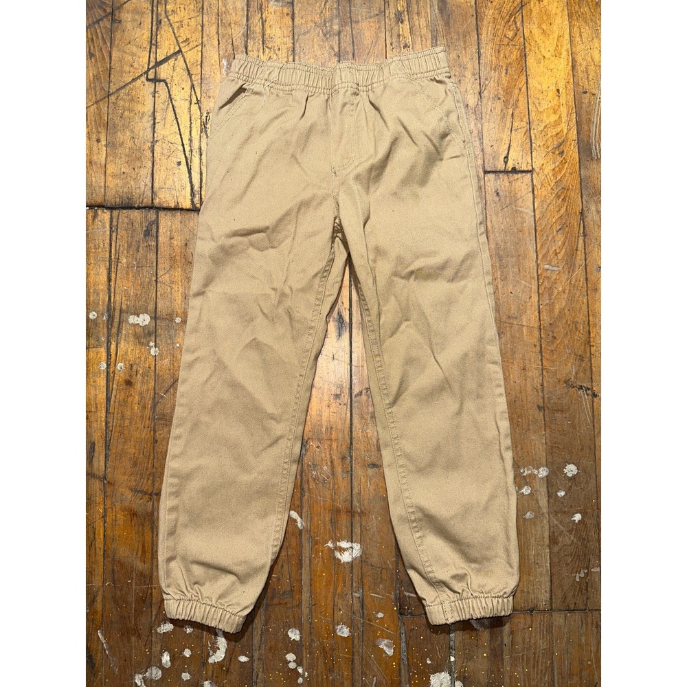 Calvin Klein Pants Boys 6 Brown Tapered Leg Elastic Waist Slash‎ Pocket Pull On